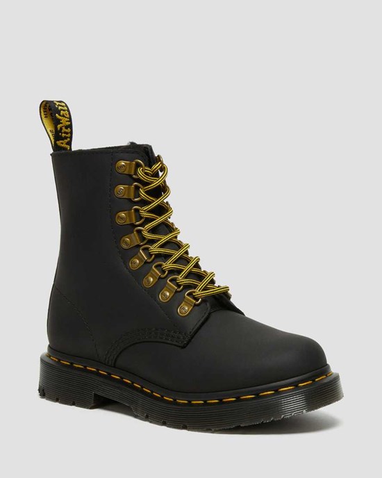 Botine Dama Dr Martens 1460 Pascal DM's Wintergrip Piele Negrii | RDLVY3019