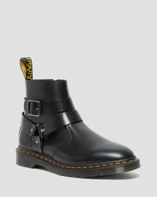 Botine Dama Dr Martens Jaimes Piele Harness Negrii | ZMUTV9678