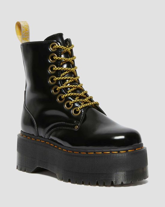 Cizme Barbati Dr Martens Vegan Jadon Max Zip Up Negrii | XVSHC7916