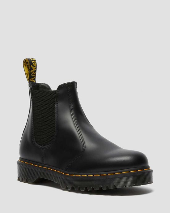 Ghete Chelsea Dama Dr Martens 2976 Bex Smooth Piele Negrii | ESIMR4965