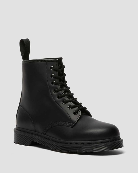 Ghete cu Siret Dama Dr Martens 1460 Mono Smooth Piele Negrii | KVBIO5904