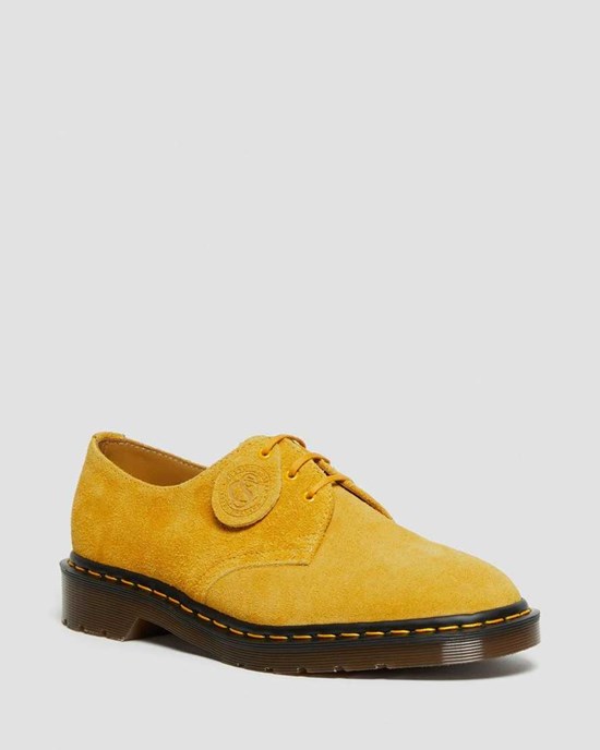 Pantofi Oxford Barbati Dr Martens 1461 Made In England Piele Intoarsa Galbeni | AHXKZ3950