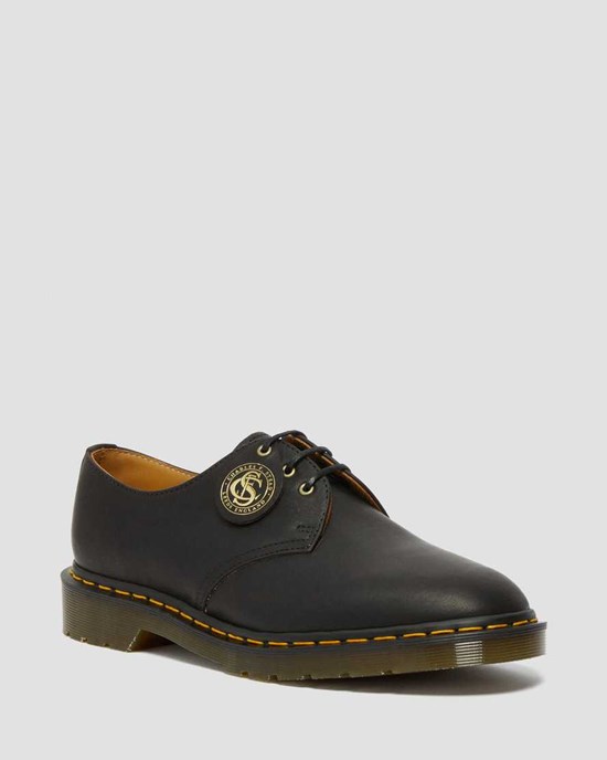 Pantofi Oxford Barbati Dr Martens 1461 Made in England Clasici Oil Piele Negrii | LEJIX0768