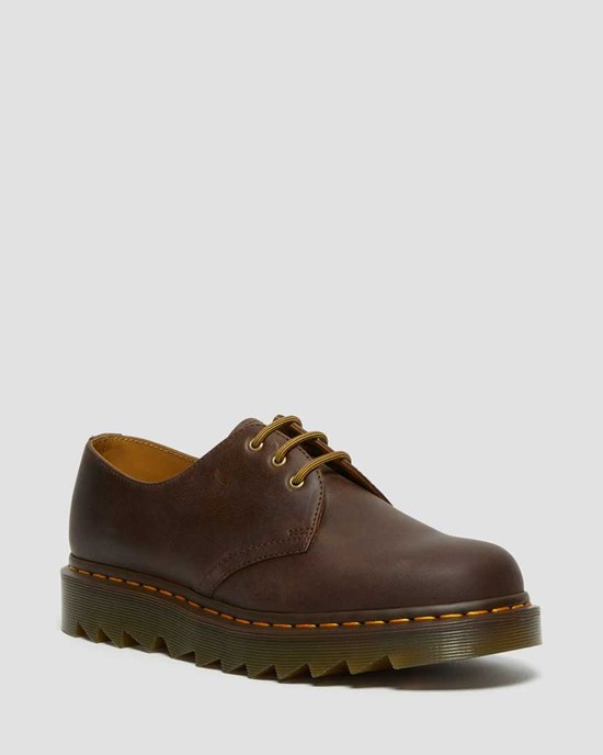 Pantofi Oxford Barbati Dr Martens 1461 Ziggy Piele Maro Inchis | UTAOF8936