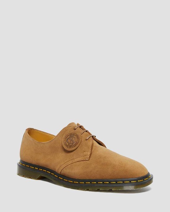 Pantofi Oxford Barbati Dr Martens Archie II Made in England Piele Intoarsa Albastru Deschis | SMURD6920