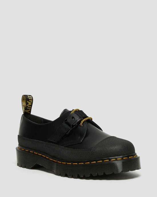 Pantofi Oxford Dama Dr Martens 1461 Made In England Bex Tech Smooth Piele Negrii | LVWBN6231