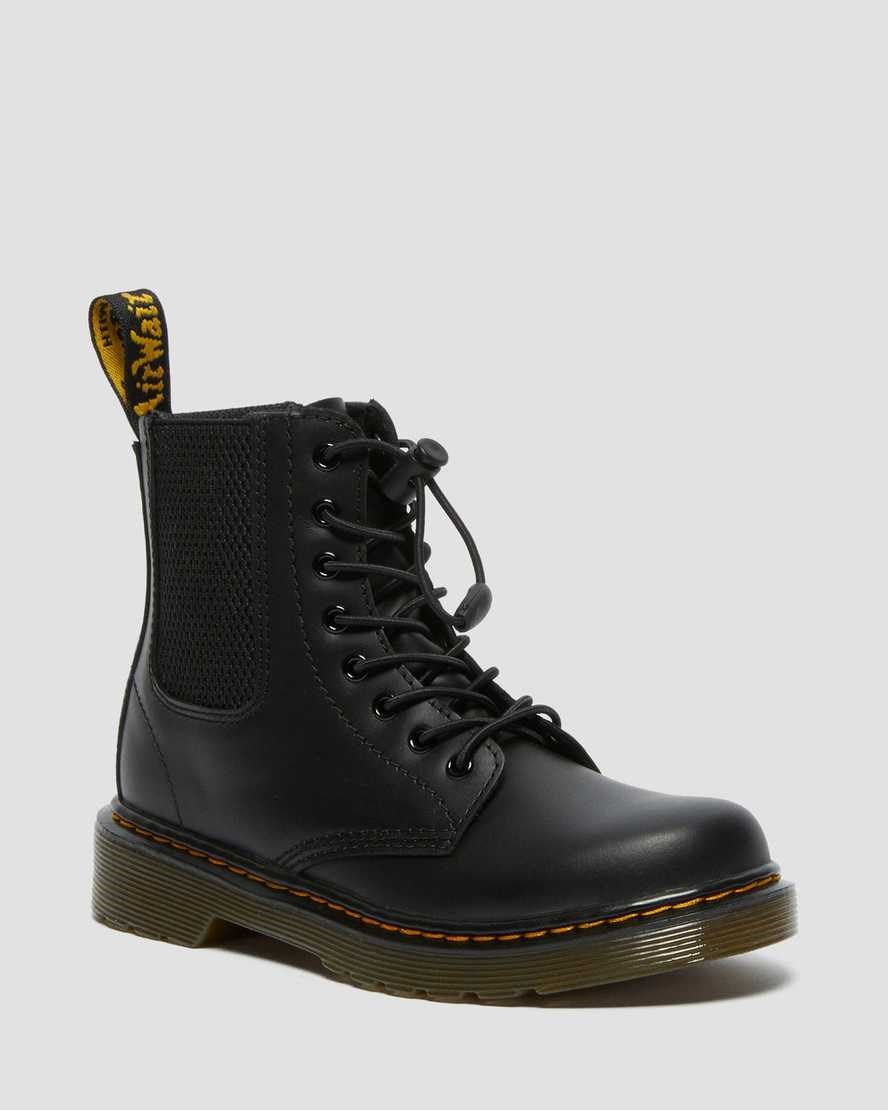 Bocanci Copii Dr Martens Junior 1460 Harper Piele Negrii | NYWPO9802