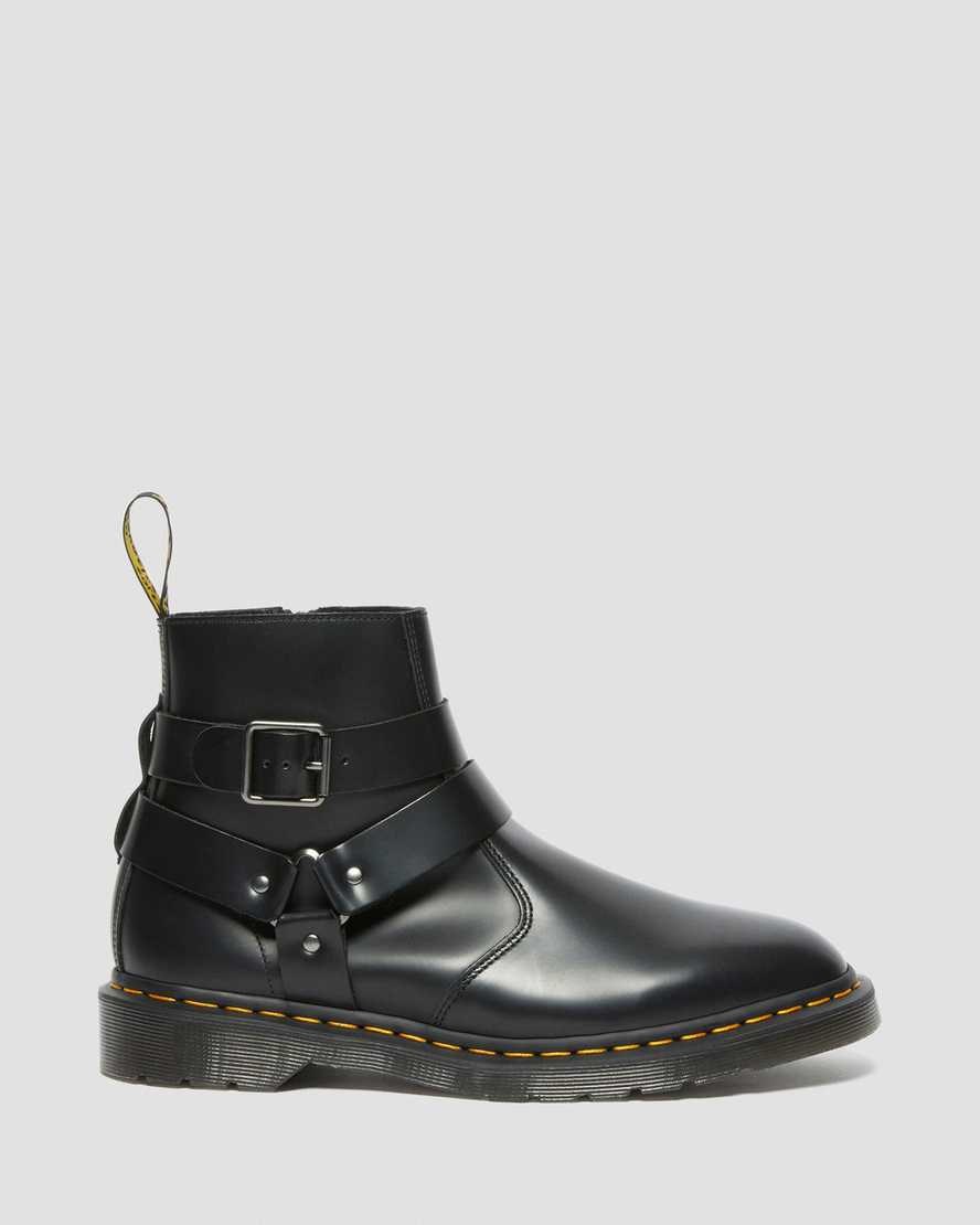 Cizme Barbati Dr Martens Jaimes Piele Harness Zip Up Negrii | PJKSZ7250