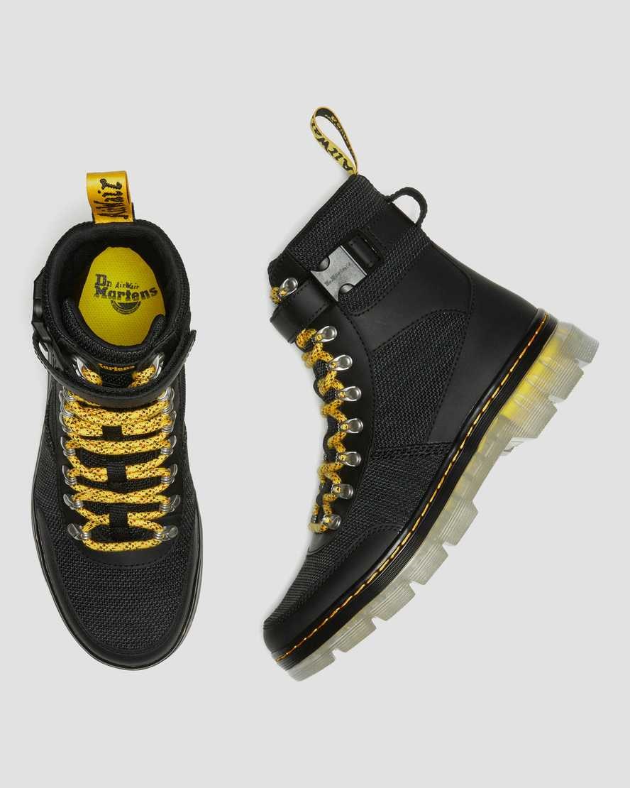 Cizme Utilitare Barbati Dr Martens Combs Tech Coated Panza Mix Negrii | GBVNY9703