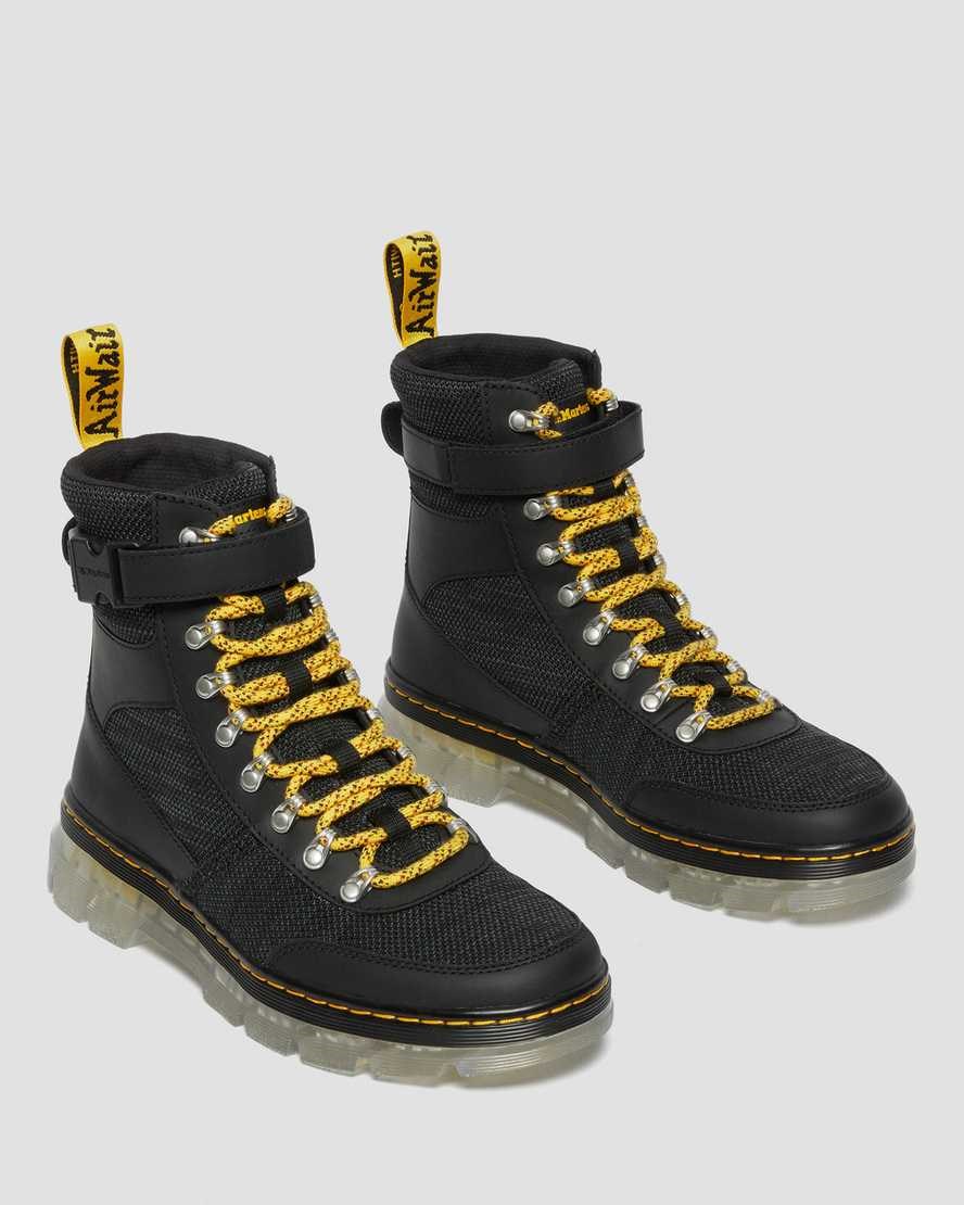 Cizme Utilitare Barbati Dr Martens Combs Tech Coated Panza Mix Negrii | GBVNY9703