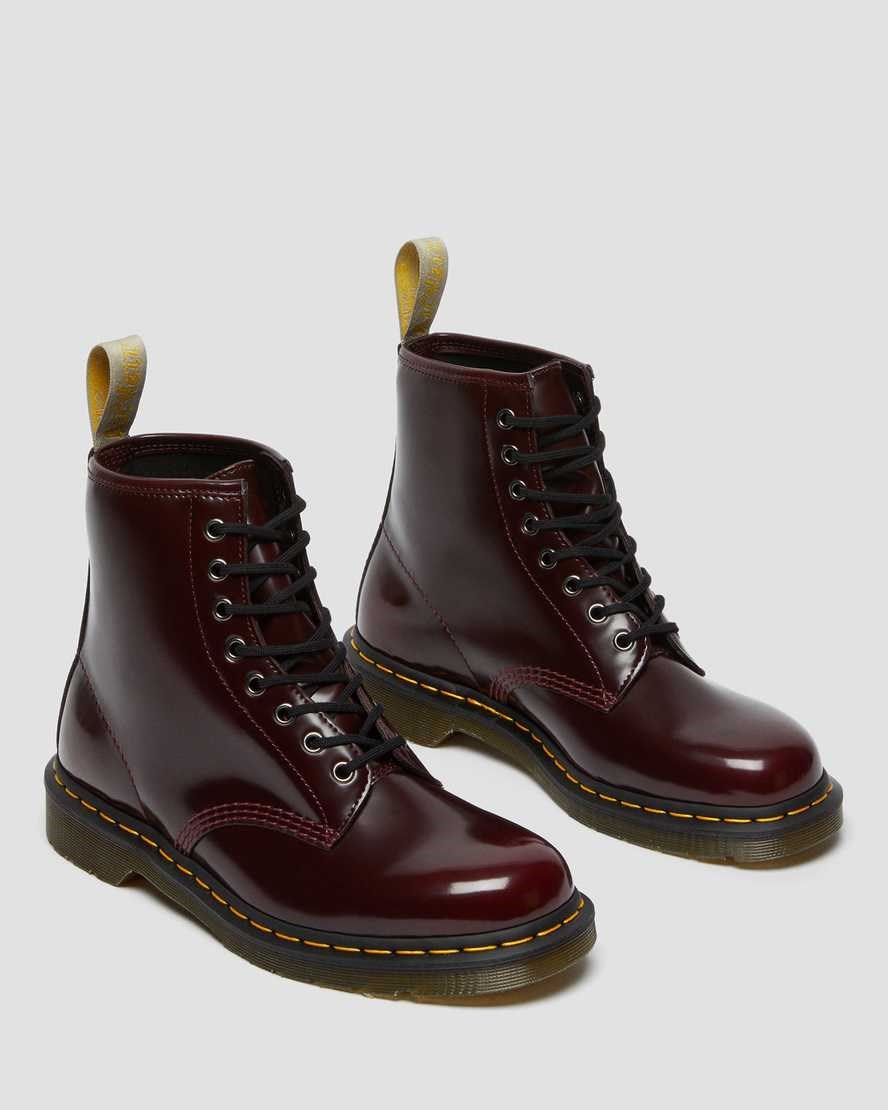 Ghete cu Siret Barbati Dr Martens Vegan 1460 Rosii | IGORL8017