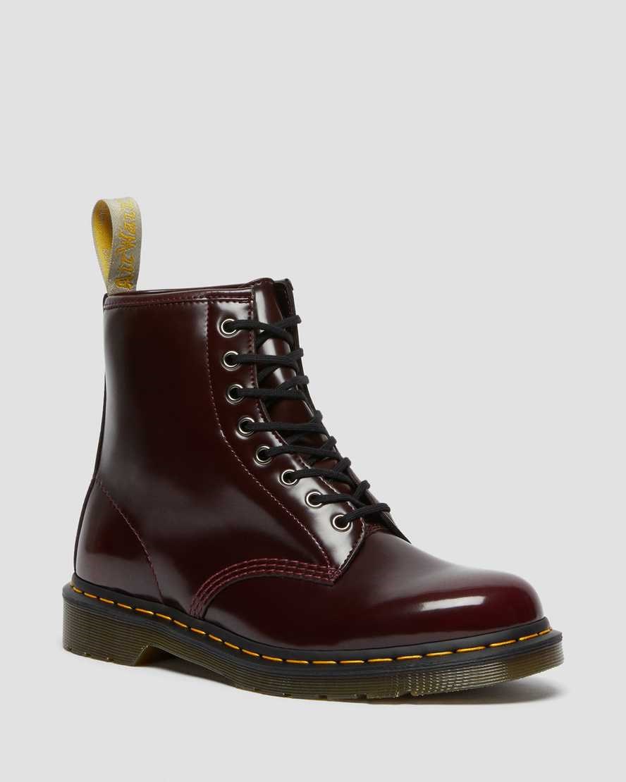 Ghete cu Siret Barbati Dr Martens Vegan 1460 Rosii | IGORL8017