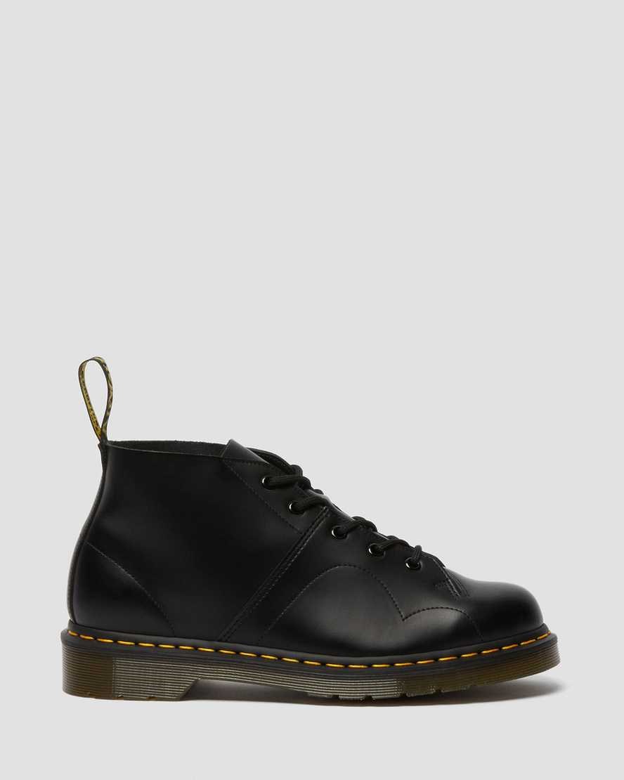 Ghete cu Siret Dama Dr Martens Church Smooth Piele Negrii | ABPSM1638