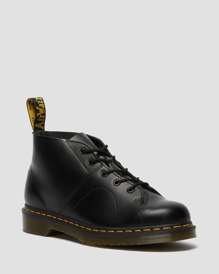 Ghete cu Siret Dama Dr Martens Church Smooth Piele Negrii | ABPSM1638