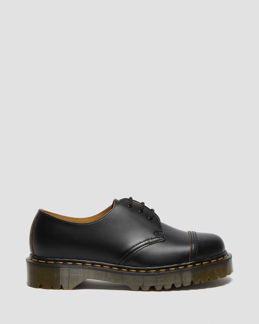 Pantofi Oxford Barbati Dr Martens 1461 Bex Made in England Bombeu Cap Negrii | LGITB3526