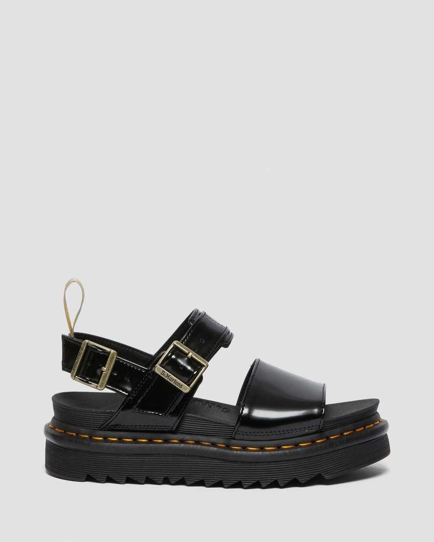 Sandale Cu Curea Dama Dr Martens Vegan Voss Negrii | MXVHQ7461