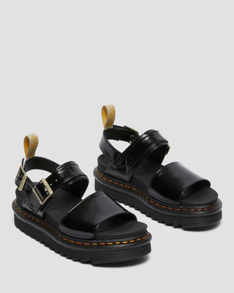 Sandale Cu Curea Dama Dr Martens Vegan Voss Negrii | MXVHQ7461