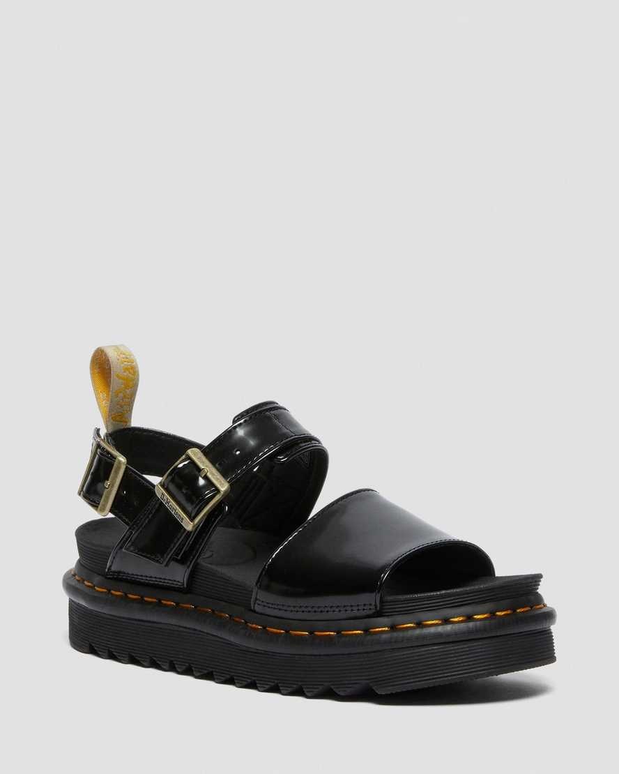 Sandale Cu Curea Dama Dr Martens Vegan Voss Negrii | MXVHQ7461